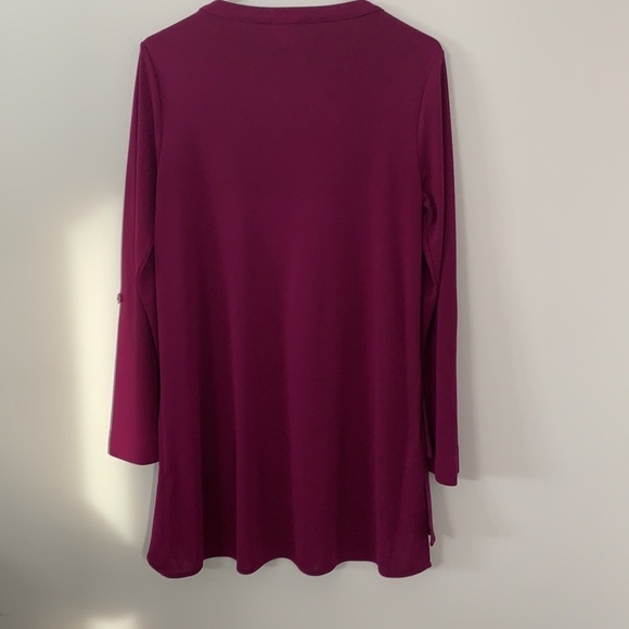 BYLYSE MAGENTA LONG SLEEVE BLOUSE WOMEN SIZE M - Picture 8 of 10